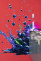 Blueberry red Background close up 1