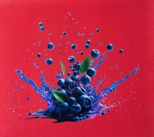 Blueberry red Background